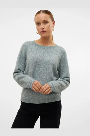 VERO MODA Rundhalspullover »VMDOFFYSHINE LS O-NECK BLOUSE REP NOOS«