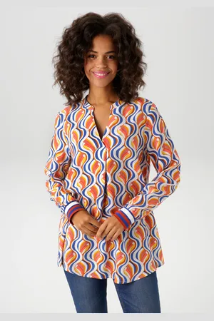 Aniston Schlupfbluse, mit interessantem Retro-Muster - NEUE KOLLEKTION