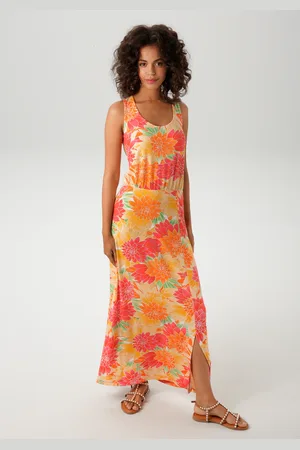 Aniston Sommerkleid, mit großflächigen, farbenfrohen Blüten bedruckt - NEUE KOLLEKTION