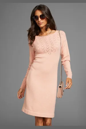 Laura Scott Strickkleid, mit Ajourdetails