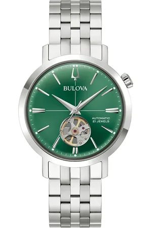 BULOVA Automatikuhr, Armbanduhr, Herrenuhr, Mechanische Uhr, Edelstahlarmband, analog