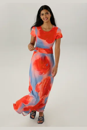 Aniston Maxikleid, mit figurbetonenden Raffungen in der Taille - NEUE KOLLEKTION