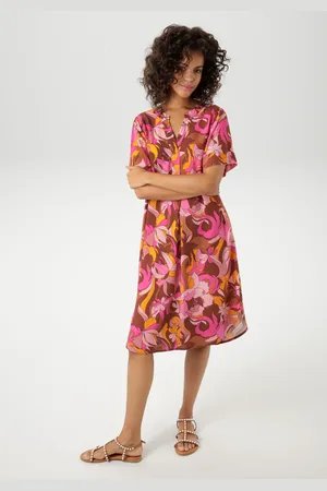 Aniston Sommerkleid, mit extravagantem, grafischen Blumendruck - NEUE KOLLEKTION