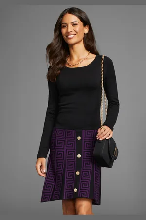 Laura Scott Strickkleid, mit edlen Zierknöpfen