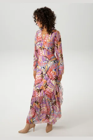 Aniston Wickelkleid, mit farbenfrohen, großflächigen Blättern bedruckt - NEUE KOLLEKTION