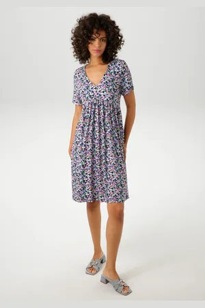 Aniston Sommerkleid, mit farbenfrohen, grafischen Blümchen bedruckt - NEUE KOLLEKTION