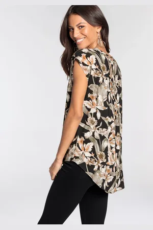 Laura Scott Druckbluse, mit asymetrischem Saum