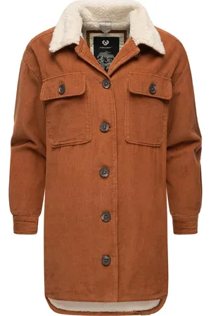 Ragwear Cordjacke »Cordjacke Kyoka«, ohne Kapuze, Stylische Damen Jacke aus Cord mit flauschigem Innenfutter