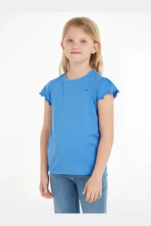 Tommy Hilfiger T-Shirt »ESSENTIAL RUFFLE SLEEVE TOP«, mit gewelltem Ärmelabschluss