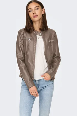 ONLY Lederimitatjacke »ONLBANDIT FAUX LEATHER BIKER NOOS OTW«, in kurzer, modischer Form