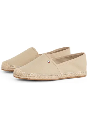 Tommy Hilfiger Espadrille »FLAG CANVAS ESPADRILLE«, Slipper, Flats, Bequemschuh mit Bastbezug und Ziernähten