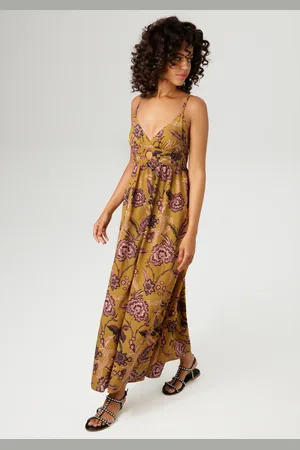 Aniston Sommerkleid, mit farbharmonischen, großflächigen Blumendruck - NEUE KOLLEKTION