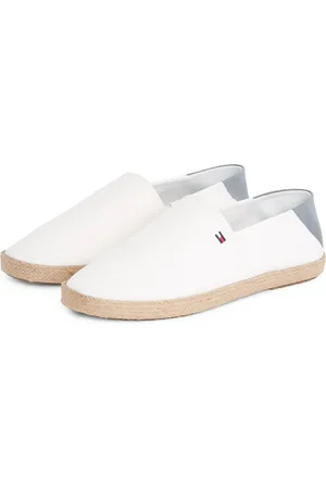 Tommy Hilfiger Slipper »HILFIGER ESPADRILLE CORE TEXTILE«, Schlupfschuh, Espadrilles, Sommerschuh, Kontrastbesatz an der Ferse