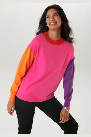 Aniston Strickpullover, im farbenfrohen Colorblocking - NEUE KOLLEKTION