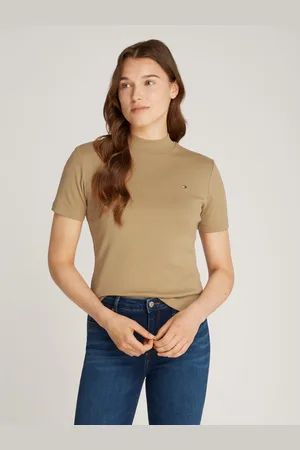 Tommy Hilfiger Stehkragenshirt »NEW CODY SLIM CROP MOCK-NK«, mit Logostickerei