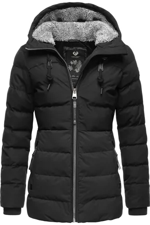 Ragwear Wintermantel »Winterjacke Quantic«, stylische Steppjacke mit Teddyfell-Kapuze