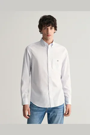 GANT Langarmhemd »REG POPLIN BANKER SHIRT«, Banker Stripe Popeline, leichte Baumwolle