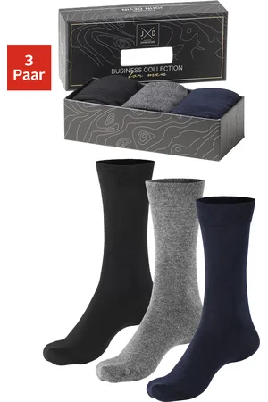john devin Businesssocken, (Packung, 3 Paar), mit längerer Schaftlänge, verpackt in einer Box