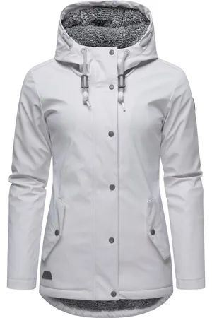 Ragwear Regenjacke »Regenjacke Marge«, mit Kapuze, warm gefütterter Damen Winter Regenmantel