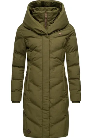 Ragwear Steppmantel »Wintermantel Natalka Melange«, wasserdichter Damen Wintermantel mit gefütterter Kapuze