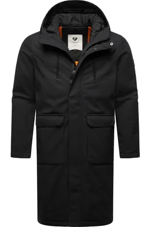 Ragwear Wintermantel »Wintermantel Mr Them Long«, lange wasserdichte Herren Winterjacke mit Kapuze