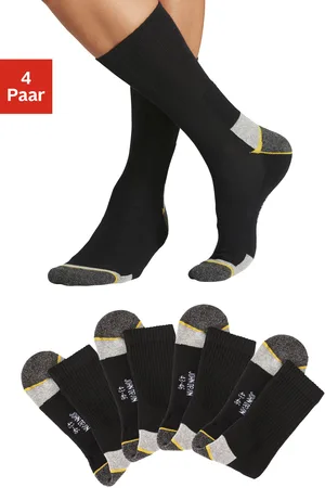 john devin Arbeitssocken, (Packung, 4 Paar), Mit Hochfersen und Überzehen Plüsch