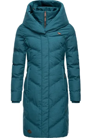 Ragwear Steppmantel »Wintermantel Natalka Melange«, wasserdichter Damen Wintermantel mit gefütterter Kapuze