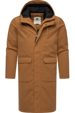 Ragwear Wintermantel »Wintermantel Mr Them Long«, lange wasserdichte Herren Winterjacke mit Kapuze
