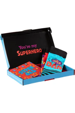 Apollo Socken »Geschenkbox Super-Dad oder Best Dad«, (3er Pack), verschiedenfarbige Designs, perfekt zum Vatertag oder Geburtstag