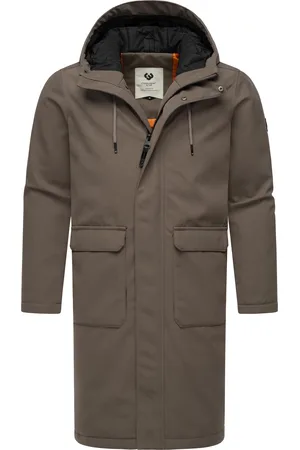 Ragwear Wintermantel »Wintermantel Mr Them Long«, lange wasserdichte Herren Winterjacke mit Kapuze