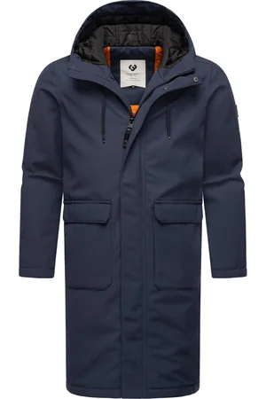 Ragwear Wintermantel »Wintermantel Mr Them Long«, lange wasserdichte Herren Winterjacke mit Kapuze