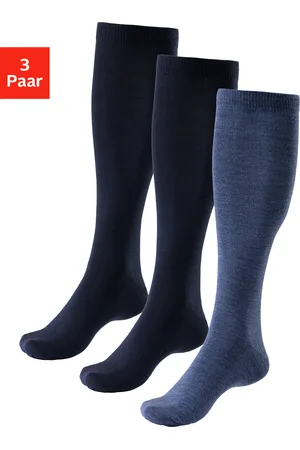 Bench Kniestrümpfe, (Packung, 3 Paar), Herrenkniestrümpfe mit wärmender Wolle