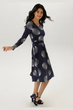 Aniston Jerseykleid, mit figurbetonenden Raffungen in der Taille - NEUE KOLLEKTION