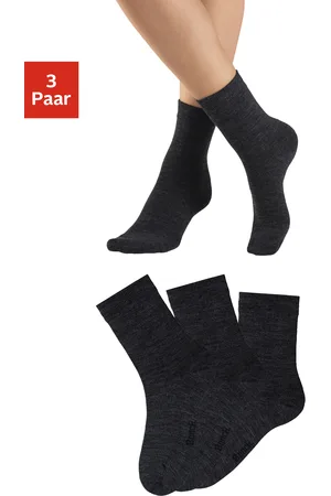 Bench Socken, (Packung, 3 Paar), Damensocken aus flauschigem Material mit wärmender Wolle