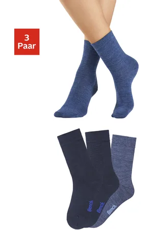 Bench Socken, (Packung, 3 Paar), Damensocken aus flauschigem Material mit wärmender Wolle