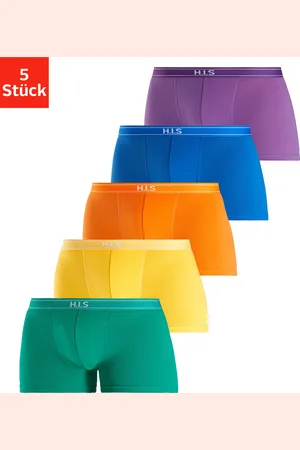 H.I.S Boxer »Boxershorts für Herren«, (Packung, 5 St.), mit Steifen und Logo im Bund