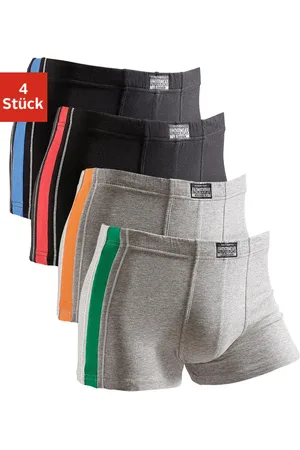 Authentic Underwear Boxer »Boxershorts für Herren«, (Packung, 4 St.), mit kontrastfarbigen Streifen seitlich