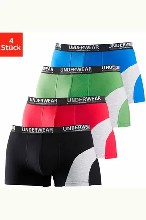 Authentic Underwear Boxer »Boxershorts für Herren«, (Packung, 4 St.), mit kontrastfarbenen Einsatz