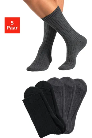 H.I.S Arbeitssocken, (Packung, 5 Paar), besonders grob gestrickt