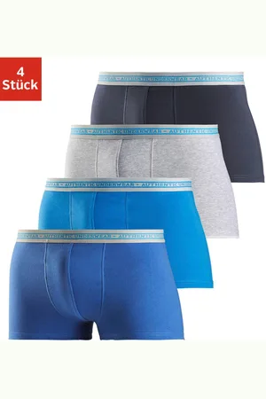 Authentic Underwear Boxer »Boxershorts für Herren«, (Packung, 4 St.), schwarzer Webbund mit Logoschriftzug
