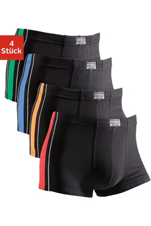 Authentic Underwear Boxer »Boxershorts für Herren«, (Packung, 4 St.), mit kontrastfarbigen Streifen seitlich