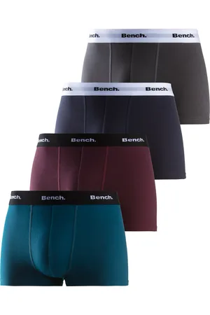 Bench Boxer »Boxershorts für Herren«, (Packung, 4 St.), mit kontrastfarbigem Bund