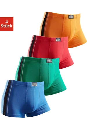Authentic Underwear Boxer »Boxershorts für Herren«, (Packung, 4 St.), mit kontrastfarbigen Streifen seitlich
