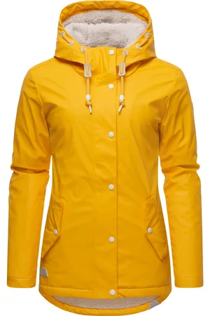 Ragwear Regenjacke »Regenjacke Marge«, mit Kapuze, warm gefütterter Damen Winter Regenmantel