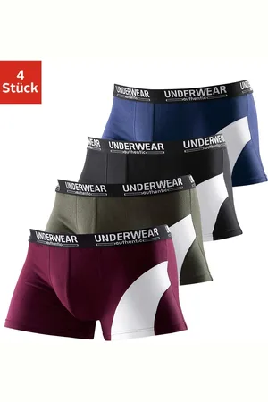Authentic Underwear Boxer »Boxershorts für Herren«, (Packung, 4 St.), mit kontrastfarbenen Einsatz