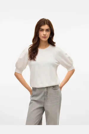 VERO MODA Kurzarmpullover »VMDOFFY 2/4 O-NECK PULLOVER GA NOOS«