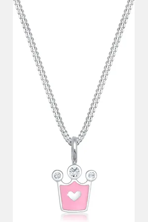 Elli Kette ohne Anhänger »Halskette Krone Glas Kristalle Emaille 925 Sterling Silber«