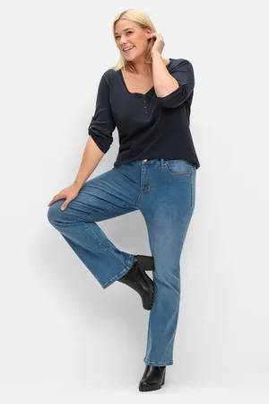 Sheego Bootcut-Jeans »Bootcut Stretch-Jeans mit Bodyforming-Effekt mit Bodyforming-Effekt«
