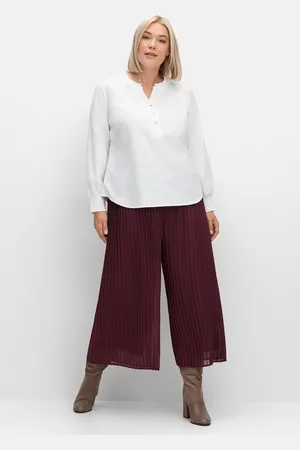 Sheego 7/8-Hose »Weite Plisseehose mit Plissee-Falten und Stretchbund«