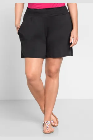 Sheego Shorts »Strandshorts mit Smokbund und zwei Taschen«